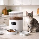 Comedero automático para gatos: cómo elegir capacidad, programación, batería de respaldo y limpieza fácil