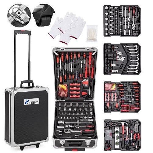 Toolbrothers RHINO L Cart ECO - Caja De Herramientas Portátil Apilable (450 X 390 X 690 Mm, 28 L, Con Mango Telescópico